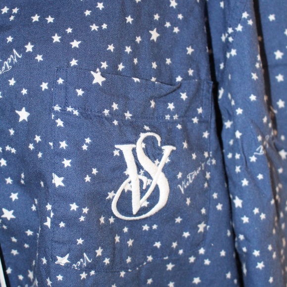 Victoria's Secret, stars button down long sleeve pajama top - Picture 7 of 8